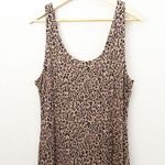 Bar III  | Animal Cheetah Print Bodycon Midi Dress Black Brown Tan | Size XL Photo 1