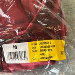 Anne Klein 3/4 Sleeve Side Tie Solid Velvet Wrap Dress in Titan Red Medium Photo 4