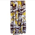 Anthropologie ruffled maxi Jaguar print M Photo 5