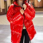 Juicy Couture Black List Red Puffer Coat Photo 0
