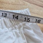 Flax  white linen wide leg cropped pants Lagenlook Minimalist Boho Photo 10