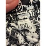 Black Floral Print Halter Neck Romper Shorts Elastic Waist Size XXL Photo 3