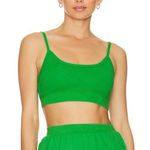 Camila Coelho Sports Bra Kelly Green SMALL Bralette Cotton High Impact USA NEW Photo 0