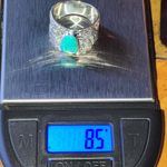 Natural Nevada Turquoise Sterling Silver Ring Size 7 Blue Photo 8