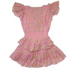 Love Shack Fancy NWT Audette Mini in Melon Punch Floral Ruffle Cotton Dress L Photo 5
