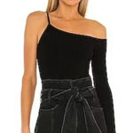 H:ours  One-Shoulder Ribbed Knit Blouse Size S Photo 0