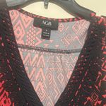 AGB Women's Sleeveless Top with Red and Black Pattern Photo 5