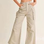 Mable x Tuckernuck Women's Khaki Cargo Wide Leg Pants Size Small Tan Photo 0