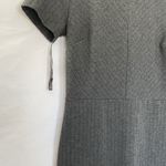 Banana Republic Gray Quilted Short-Sleeve Sheath Dress Size 2 Back Zip Closure Photo 2
