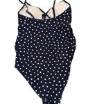 New Look  Blue and White One Piece Swimsuit V-Neck Adjustable Straps Photo 3
