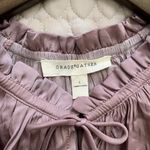 Grade & Gather  V-NECK SATIN RUFFLE Midi DRESS IN DUSTY ORCHID Size L Photo 6