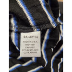 BAILEY 44 Striped Top Blouse Long Sleeve Black Blue white Medium Made in USA Photo 4