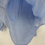 H&M  Blue Linen Button Up Top Classic Size US 12 Business Casual Photo 6