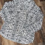 EXPRESS  Snakeskin Button Up Shirt Photo 0