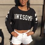 H&M Long sleeve crop top, star crop top Photo 0