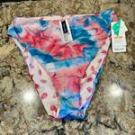 Splendid Twist of Fate French Cut Bikini Bottom Pink Blue Tie Dye Size Small New Photo 0