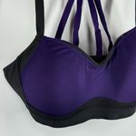 Moving Comfort high impact black purple sport bra Size 38 A-B Photo 2