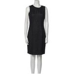 Elie Tahari Elie Tahari Embossed Sleeveless Black Sheath Dress Size 12 Photo 1