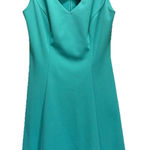 ALYX Green Fit Flare Dress Size 4 Sleeveless Open‎ Detail V Neck Back Zip Photo 0