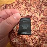 Sanctuary  Boho Peasant Top Large | Burgundy Orange Paisley‎ Fall Blouse Photo 7