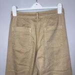 Maeve COLETTA HIGH-RISE CROP WIDE-LEG JEANS Anthropologie Raw Hem Pants Tan Photo 4