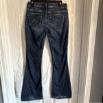 Silver Jeans Silver Eden Jeans Womens Sz 27/33 Flare Leg Distressed Ripped Dark Wash Y2K 90s Photo 1