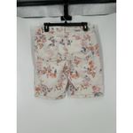 J Jill Jjill Floral Flowers Denim Jean Shorts Jorts Size 10 32 10"‎ Inch Inseam Photo 1