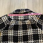 John Paul Richard Black & White Plaid Textured Cropped 3/4 Length Sleeve Jacket Photo 11