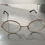Men or Women OVERSIZED RETRO Style Clear Lens EYE GLASSES Large Round Gold Frame Brown Photo 1