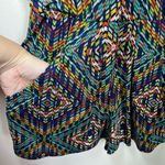 Veronica M  Womens Kimono Shorts Romper Multi Color Geometric Print Stretch Small Photo 8