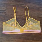 Calvin Klein  Pink Orange Chic Edgy Feminine Festival Sheer Bralette Size Medium Photo 2