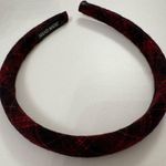 Plaid Headband in Red and Black Photo 0