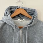Garage  cropped half zip hoodie copying blend long sleeves gray size S Photo 3