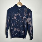 Acid Washed Rolling Stones Tongue Hoodie Blue Size XS Photo 1