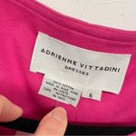 Adrienne Vittadini  Hot Pink Gold Button Sleeveless Sheath Dress Womens 6 Barbie Photo 3