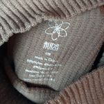 Aura  brown glitter mock long sleeve crop top size S/M Photo 3