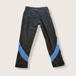 Yogalicious Gray Blue Yoga Mesh Stripe Crop Pants Photo 2