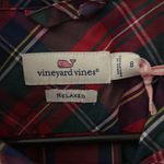 Vineyard Vines Women’s  Merry Plaid Relaxed Chillmark Button Down Red Size 10 Photo 2
