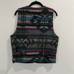 Roo Crossing Southwest Pattern V Neck Size Small Women’s Vest Multicolor Green Photo 1