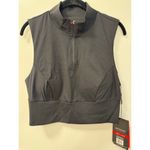 Spyder Active Size XL Black Half Zip Ribbed Mock Tank Top with Sport Bra NWT Photo 1