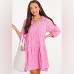 Anthropologie &Merci Pink Gauze Dress Photo 7