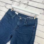 Gap 1969 Real Straight Leg Dark Wash Jeans Women’s 27 Mid Rise Classic Denim Y2K Blue Photo 6