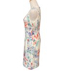 Calvin Klein Floral-Print Sleeveless Scuba Knitted Seamed Sheath Midi Dress Sz 6 Photo 4