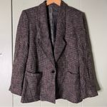 Tahari  Brown Burlap Tweed Single Button Blazer Jacket‎ Women's Size 8 Photo 0