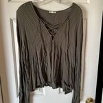 Wet Seal Army green boho blouse Photo 0