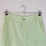 Urban Outfitters Linen Blend Myla High Rise Straight Leg Cargo Pants Lime Green Photo 8