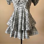 HYFVE  | Plaid Tiered Ruffle Romper Sz M Photo 3