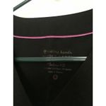 Purple Label Yoga by Healing Hands Scrub Top Womens Black Medium Shirt Photo 4