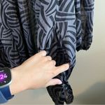 Oscar de la Renta ✨ Vintage  Women’s Black Gray Patterned Sheer Swim Cover Up Med Photo 11