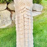 David's Bridal David’s Bridal Tiered Champagne Gold Shimmer Gown Photo 8